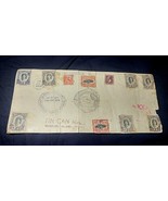 Tin Can Canoe Mail Tonga Niuafoou Island Stamps Large Cover Envelope 1920s - £27.22 GBP