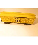 LIONEL TRAINS POST-WAR 6656 YELLOW STOCK CAR  - VG - 027 - M35 - $12.30