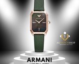 Orologio Emporio Armani da donna al quarzo con cinturino in pelle verde... - $129.22