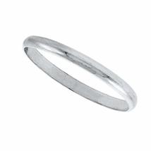 SwaraEcom 2mm 14K White Gold Plated Comfort Fit Classic Wedding Band Ring Availa - £15.97 GBP