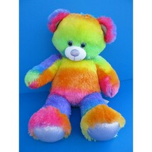 Build A Bear Rainbow Tye Dye Bear Multi Color 16&quot; - $14.03