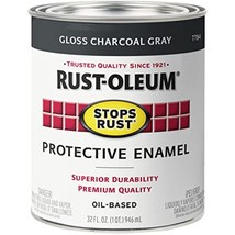 Rust-Oleum 7784502 Stops Rust Brush On Paint, Quart, Gloss Charcoal Gray - $33.27