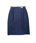 JH Collectible Womens Navy Blue Wool Skirt Size 6P Vintage - $24.64