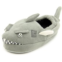 Stride Rite Toddler Boy&#39;s Grey Shark Slippers  Glow in dark EYES  Sz Small - £12.53 GBP