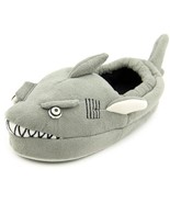 Stride Rite Toddler Boy&#39;s Grey Shark Slippers  Glow in dark EYES  Sz Small - £12.57 GBP