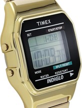 Timex T78677 Men&#39;s Classic Digital Gold-Tone Stainless Steel Expansion Watch - £38.77 GBP