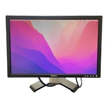 Dell 20 Inch LCD Monitor E207WFPc w/AC cable 20&quot; Black w/ stand works VG... - £38.99 GBP