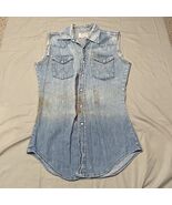 Vintage Wrangler Shirt Vest Distressed South Texas Truckers 36 chest - $14.27 CAD