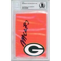 Marquez Valdes-Scantling Green Bay Packers Signed Football Pylon Beckett Auto - £53.66 GBP