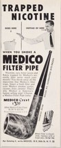 1955 Print Ad Medico Filter Tobacco Pipes Replaceable Filter Traps New Y... - $10.21
