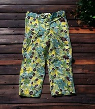 PATAGONIA WATER GIRL WAVEFARER BOARD CAPRI SIZE 8 Flowers Green blue Capris - £11.62 GBP