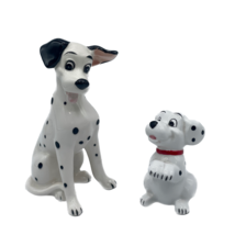 Pongo and Pup Walt Disney 101 Dalmatians Ceramic Figurines Vintage - £23.25 GBP