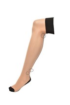 AGENT PROVOCATEUR Womens Hold-Up Stockings Astra Seamed Skinny Beige Siz... - £29.03 GBP