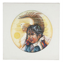 Untitled (Nativo American Girl Ancho / Águila) Por Antonio Sidoni Firmado Tela - £2,152.99 GBP