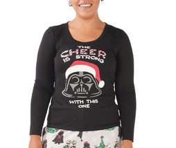 Munki Munki Womens Star Wars Holiday Traditions Pajama Top Only,1-Piece,Black,2X - £26.71 GBP