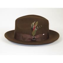 Men Bruno Capelo Hat Australian Wool Fedora Untouchable EXECUTIVE EX321 Brown image 5