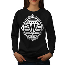 Wellcoda Diamond Life Club Womens Sweatshirt, Rags Casual Pullover Jumper - £23.10 GBP+