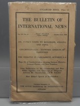 Vintage Bulletin Of International News Institute Of Int&#39;l Affairs Oct 22 1938 - £26.71 GBP