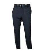 Men's MONO Turkey Slacks 100% Wool Plain Front Regular Fit 2501-02 Navy ... - $99.99