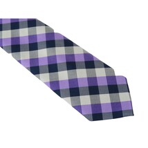 Men's Michael Kors Tie Classic Woven Silky Feel #MK-1 Lavender Checker image 4