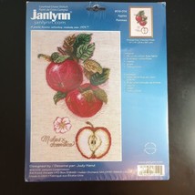 Apples Janlynn Counted Cross Stitch 2002 Judy Hand 10”x15” #018-0114 NOS Sealed - £23.49 GBP