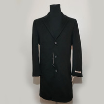 Kenneth Cole New York Men Wool Coat Size 38R Black - £232.56 GBP