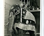Caparisoned Elephant at Temple of the Tooth Kandy Ceylon Real Photo Post... - $21.81