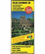 Falk Plan Map Belgium Luxembourg With Index Gaasbeek Castle 1977 - $3.95