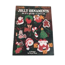 Leisure Arts Craft Leaflets Jolly Ornaments In Plastic Canvas Yarn Craft Holiday - $9.50