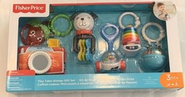 Fisher Price Tiny Take-Along Gift Set 6 Pcs. Baby Developmental Toys Fine Motor - £17.57 GBP