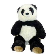 Build A Bear Black White Panda Bear Plush BAB Stuffed Animal Retired 15&quot; - £24.28 GBP