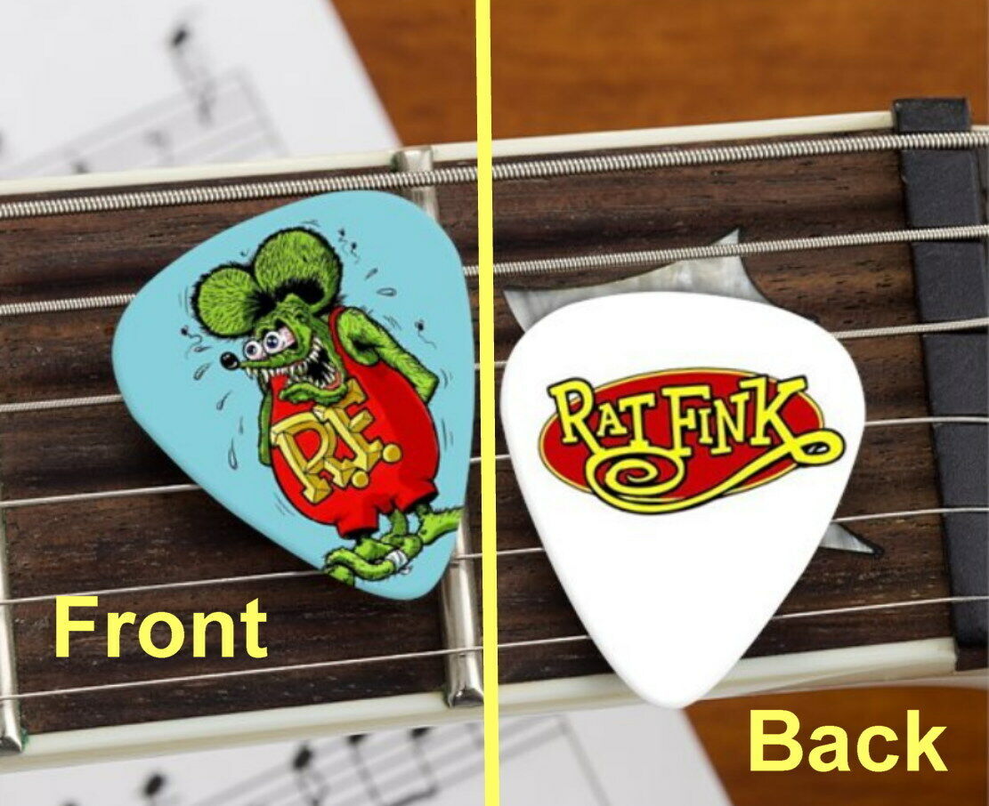 Set of 3 Rat Fink Hot Rod premium Promo Guitar Pick Pic - $9.59