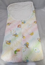 Vintage 1983 Hallmark Rainbow Brite Quilted Crib Baby Bunting Blanket Bag 28x14&quot; - £15.81 GBP