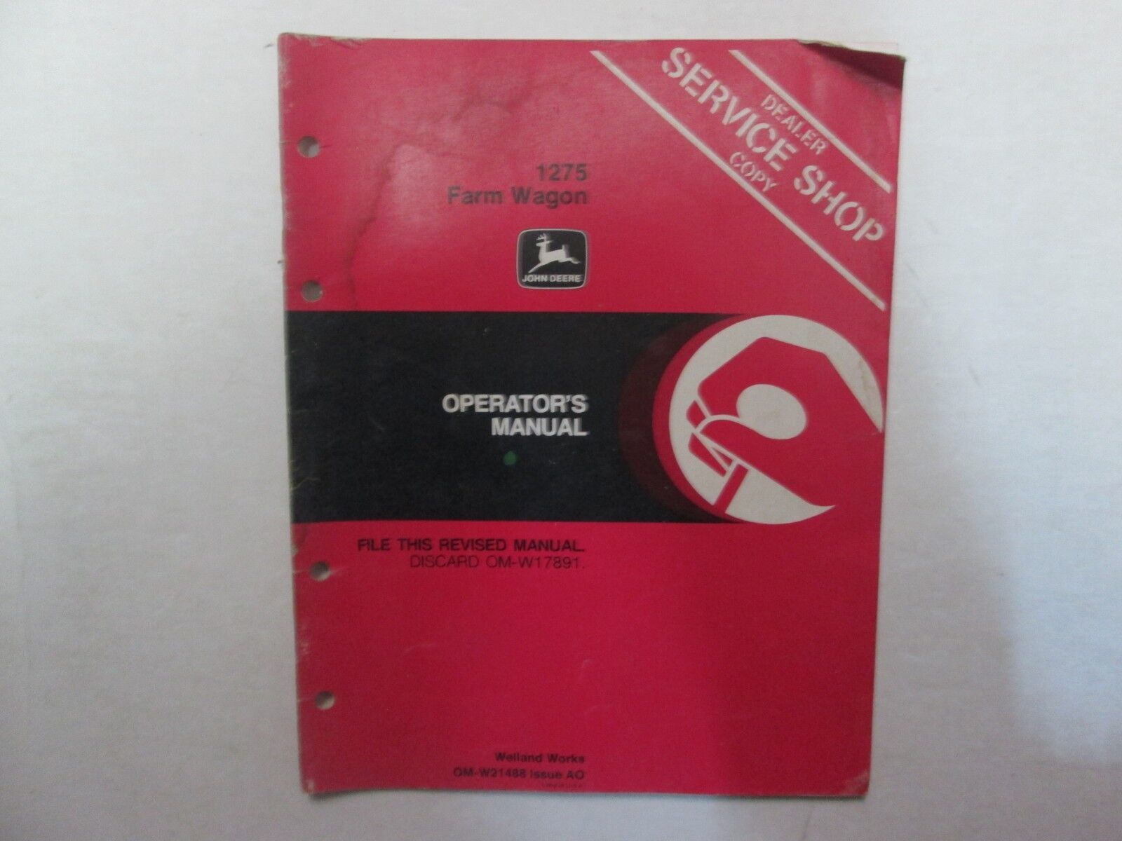 Manuale Operativo Del Carrello Agricolo John Deere 1275 Copia Del Rivend... - $6.96