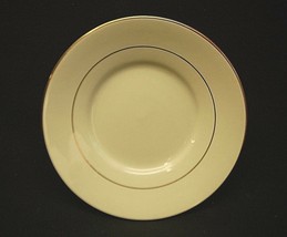 Classic Style 6&quot; Saucer Plate by Tabletops Lifestyles White w Double Gold Bands - £6.99 GBP