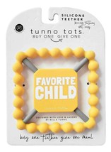 Bella Tunno Tots Silicone Teether Favorite Child, Yellow Bpa Pvc Free, Easy Grip - £3.89 GBP