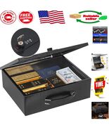Large Fire Resistant Lock Box for Valuables - Portable, Secure Storage S... - $120.28 CAD