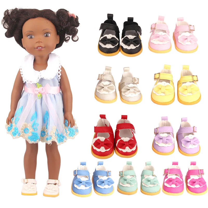 1pair 5cm Doll Shoes Boots For Paola Reina 14 Inch Doll Cute Bow Shoes - £6.86 GBP+