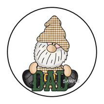 30 Father&#39;s Day Gnome Envelope Seals Labels Stickers 1.5&quot; Round Dad - £5.98 GBP