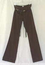 Cache Lot 2 Leather Bead Belt + Pant New 0/2/4/6/8/10/12 Cotton Spandex $118 NWT - £37.59 GBP