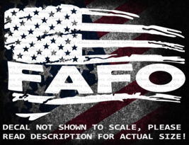 Fafo In Distressed Us Flag 2A Cut Vinyl Decal Us Seller Us Made - £5.40 GBP+