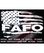 FAFO In Distressed US Flag 2A Cut Vinyl Decal US Seller US Made - £5.28 GBP - £11.13 GBP