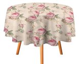 Retro Flowers Rose Tablecloth Round Kitchen Dining for Table Cover Decor... - £12.82 GBP+