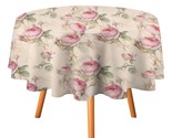 Retro Flowers Rose Tablecloth Round Kitchen Dining for Table Cover Decor... - £12.82 GBP+