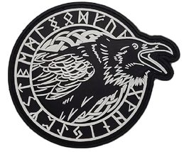 Raven Viking Odin God PVC Patch (Hook Backing -PVC Rubber -RV1) - $9.99