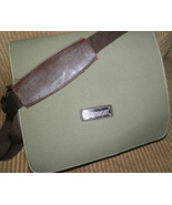 EuroSport Sling Messenger Olive Green Canvas Bag IPAD Holder Tablet Weat... - £30.00 GBP