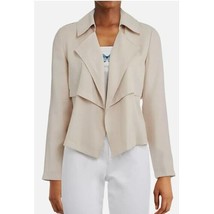 Bar III Womens S British Beige Open Front Layered Jacket NWT BB51 - £46.32 GBP