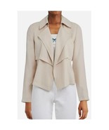 Bar III Womens S British Beige Open Front Layered Jacket NWT BB51 - £46.32 GBP