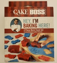 Cake Boss 4 Piece Work Truck Set Cookie Cutter Presses - £5.60 GBP