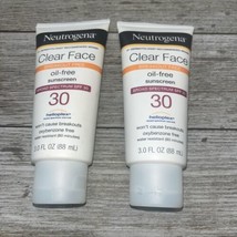 2 Pack Neutrogena Clear Face Oil-Free Sunscreen SPF 30 Lotion 3oz Each - $12.75